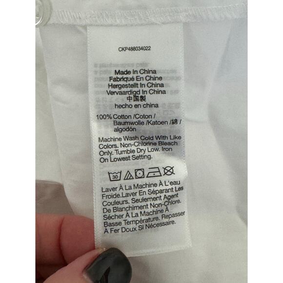 NWT Madewell Button-Front Mini Poplin Shirtdress in White Size S - Picture 8 of 15